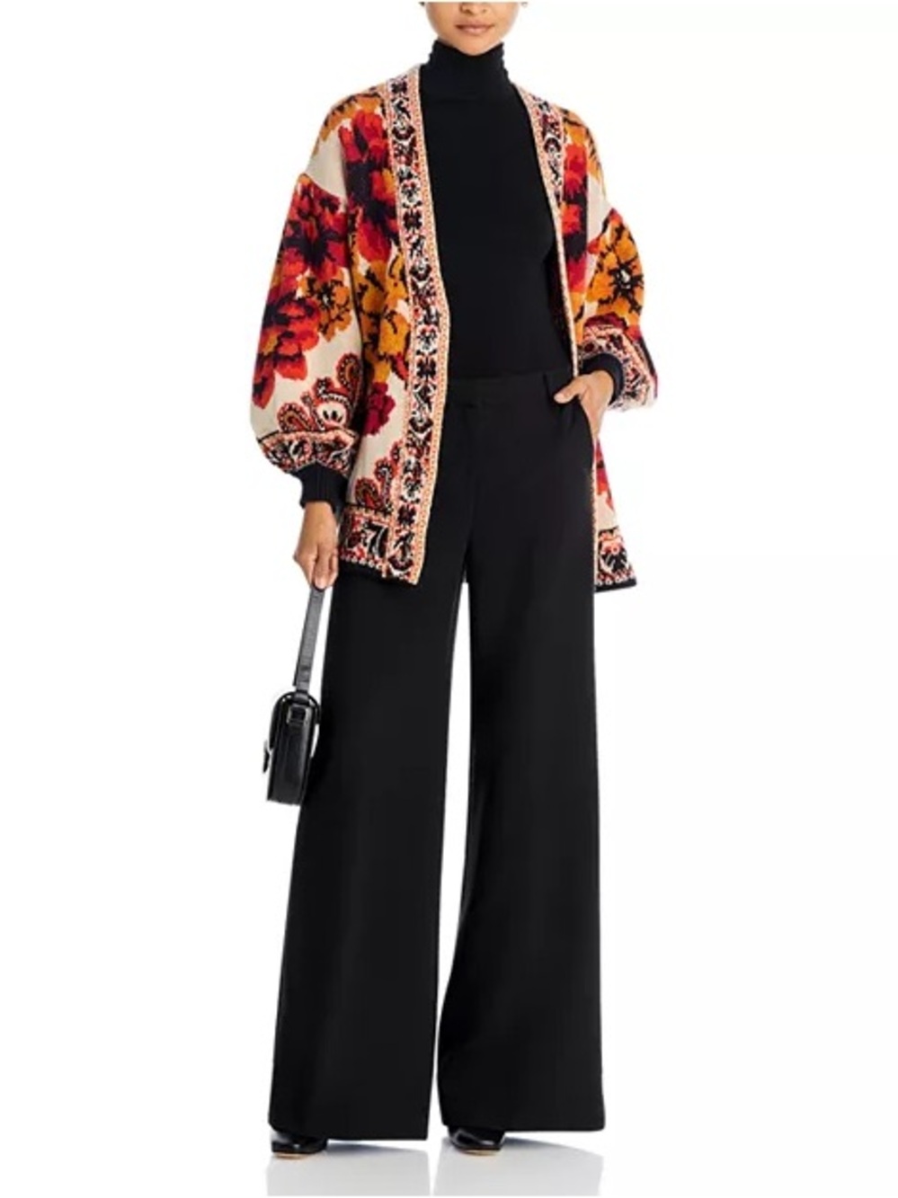 FARM Rio Sand Winter Tapestry Knit Cardigan Size M NWOT
